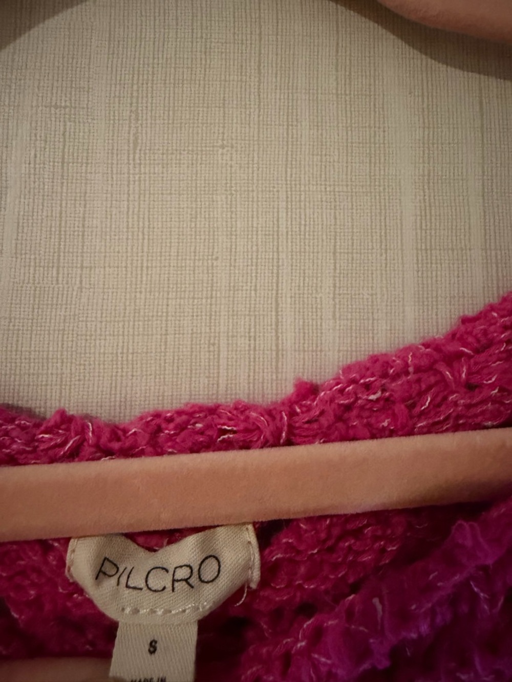 Anthropologie Pilcro Open-Knit Stitch Pink Oversized Sweater Small - Picture 4 of 5
